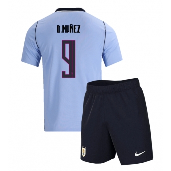 Billige Fotballdrakt Uruguay Darwin Nunez #9 Replika Hjemmedraktsett Barn VM 2026 Kortermet (med bukser)